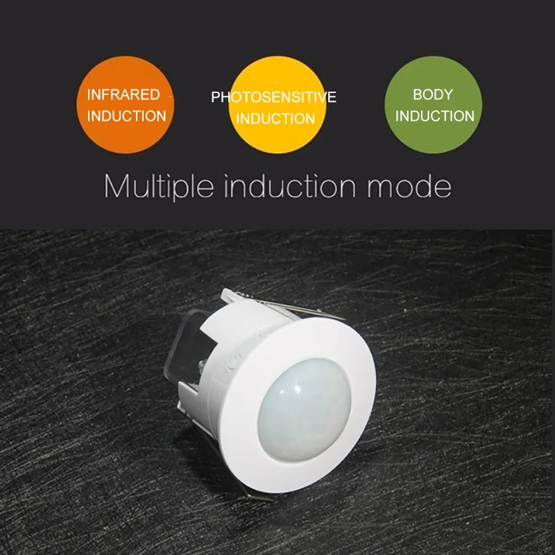 

High Quality Inlay Sensor Switch Saving-Energy PIR Infrared Day And Night Automatically Sensor Light Lamp Switch For Home Office