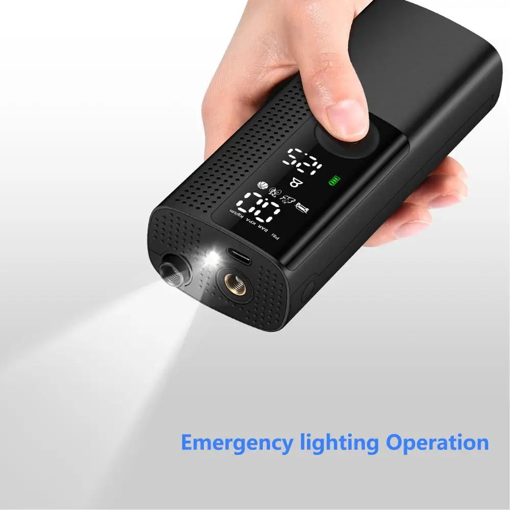

Electric Inflator Pump Bike Tire Pressure Detection Digital Electric air Pump Smart Portable For Motorcycle Car Football