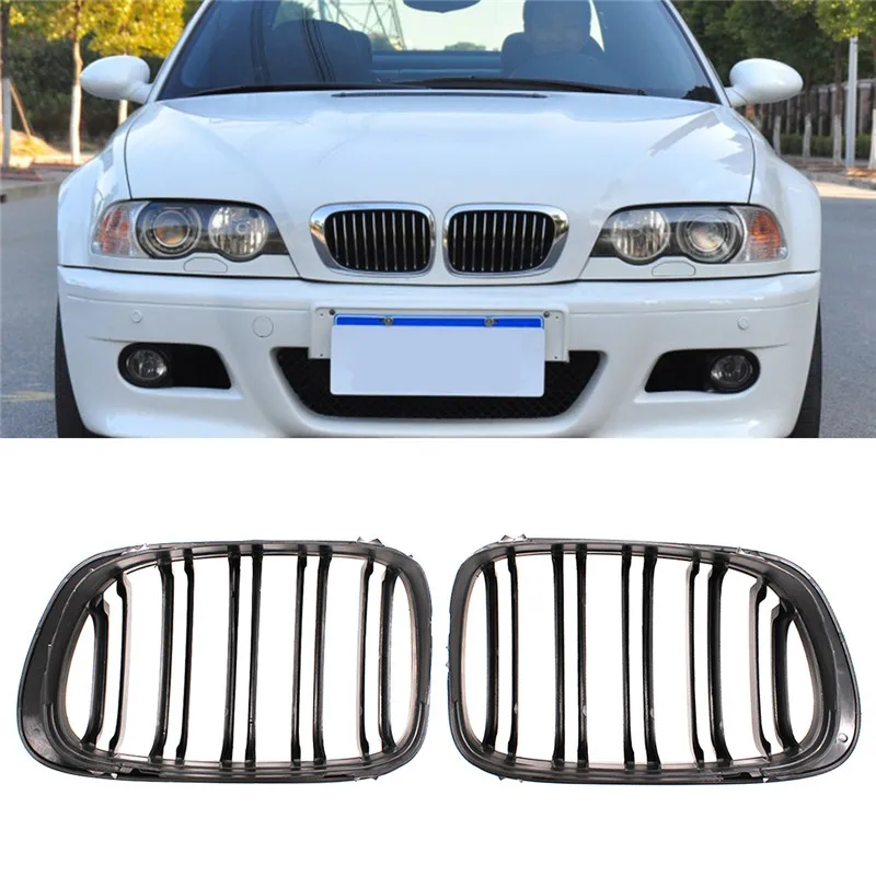 For BMW 3 Series E46 1998-2001 Car Front Upper Grille Mesh Gloss Matt Carbon Racing2D Slat Kidney | Автомобили и мотоциклы