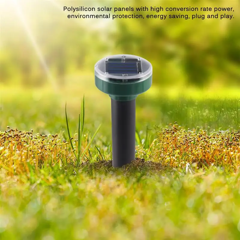 

Dropshipping 2pcs Solar Power Ultrasonic Repeller Sonic Mouse Gopher Mole Pest Rodent Repellent Repeller For Outdoor Farm Garden
