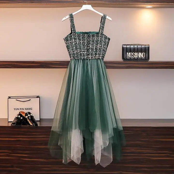 Брендовое подиумное зеленое клетчатое твидовое короткое пальто на молнии