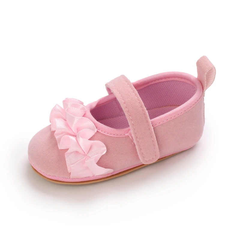 

Baby Shoes Female Baby Rubber Sole Non-Slip Comfortable Solid Color Casual Shoes Princess Shoes 0-18 Months Baby Walking Shoes