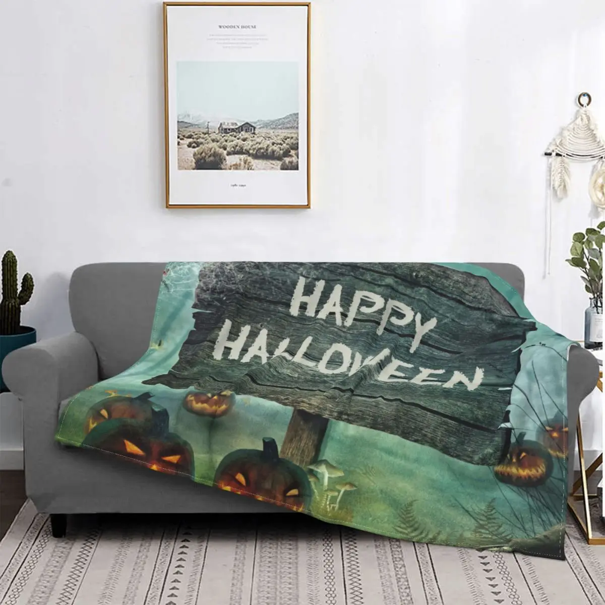 

Mantas cálidas portátiles para cama, ropa de cama de viaje, feliz Halloween, Festival divertido, Legend