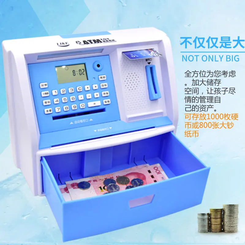

Large Cute Money Box Piggy Coin Bank for Kids Safe Saving Mini Atm Machine Paper Money Box Huchas De Dinero Home Decor DB60CQ