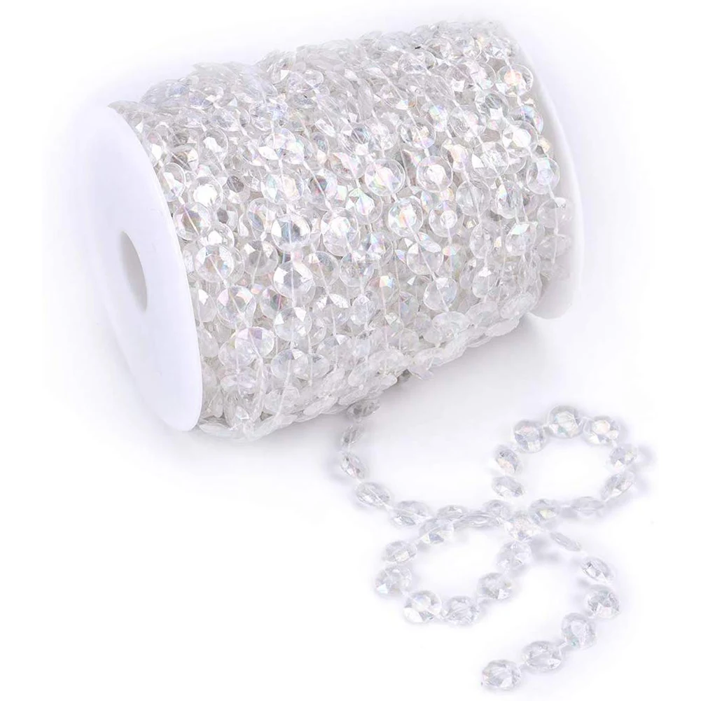 

Home Decoration 99 ft Acrylic Bead Strand Clear Crystal Garland String Wedding Party Decoration Craft Tool