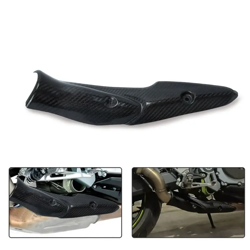 

Motorcycle Exhaust System Middle Link Pipe Carbon Fiber Heat Shield Cover Guard Anti-Scalding Shell For Kawasaki Z900