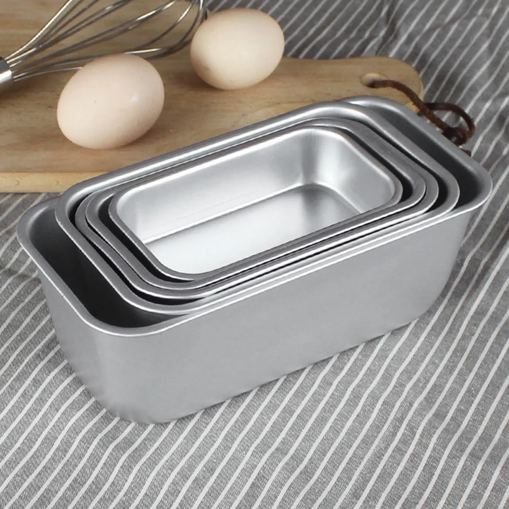 

5 Size Aluminium Loaf Pan Rectangle Baking Cake Mold Bread Tin Tray Non-Stick Cheese Box Brownie Cake Decorating Tools