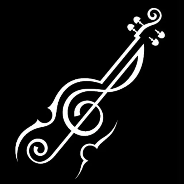 

13.7CM*15.6CM Guitar Violin Music Studio Rock Vinly High Quality Car Sticker