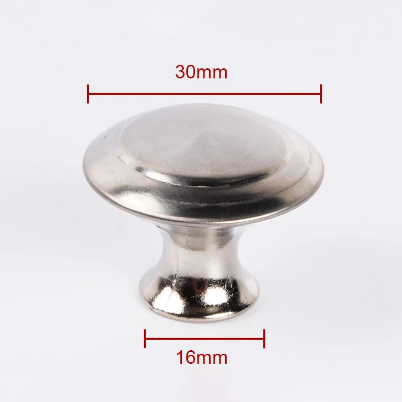 

10Pcs 30mm Stainless Steel Door Pull Drawer Cabinet Furniture Accessory Handle Knob With Screw Furniture DecorationCY