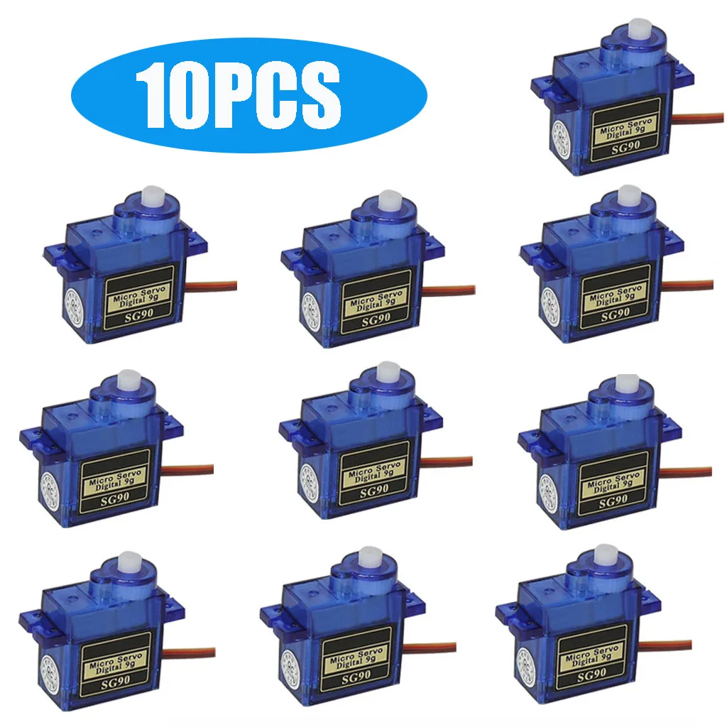 

10pcs/lot 9x 9g Sg90 100% New Wholesale Sg90 9g Micro Servo Motor For Robot 6ch Rc Helicopter Airplane Controls For Arduino