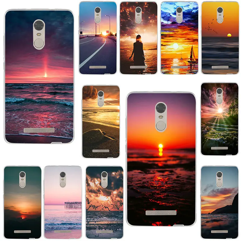 Красивые мягкие силиконовые чехлы из ТПУ Sunrise для телефонов Xiaomi Redmi 3 3S 4 4A 4X 5 5A 6A 7 7A