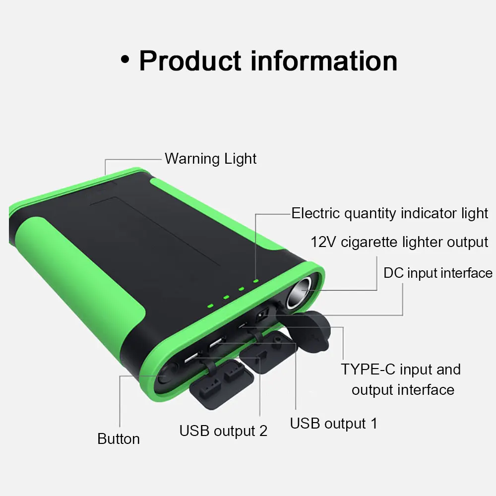 48000mah большой Батарея Ёмкость мини зарядное устройство на солнечной батарее Тип C