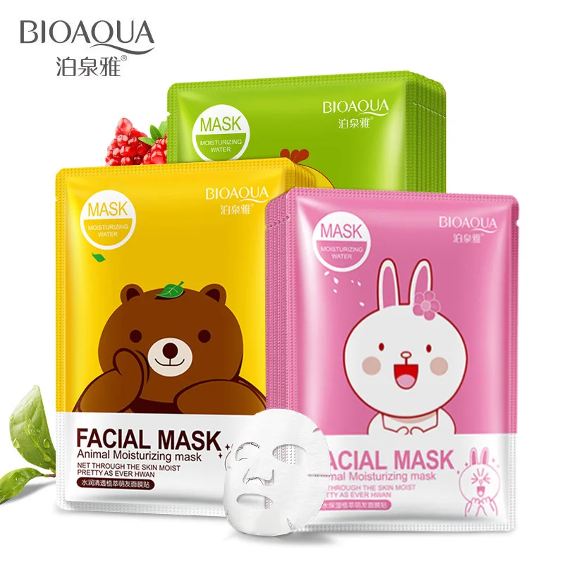 

Poquanya Moisturizing Facial Mask Moisturizing and Clearing Plant Extract Cartoon Moisturizing Facial Mask Single Sheet
