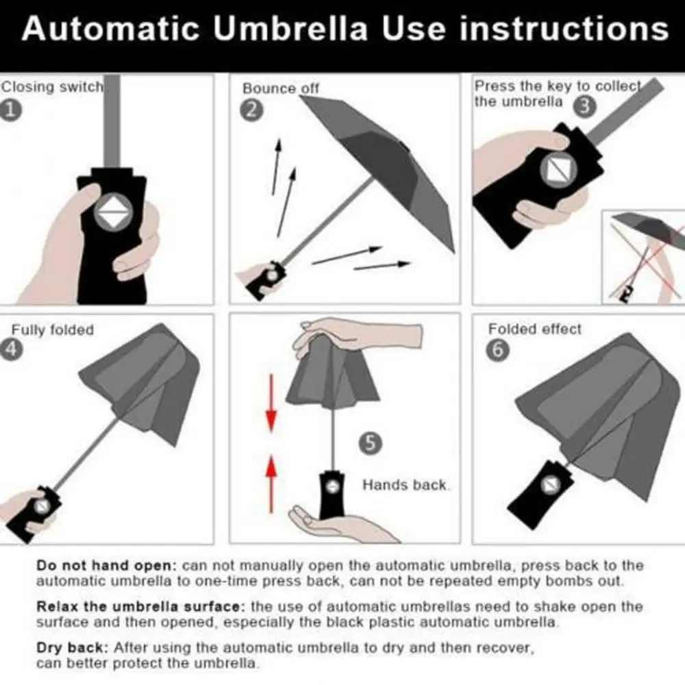 Umbrella Windproof Double Layer Inverted Umbrellas Reverse Folding UV Protection Fully Automatic Sunshade And Rain A40 | Дом и сад