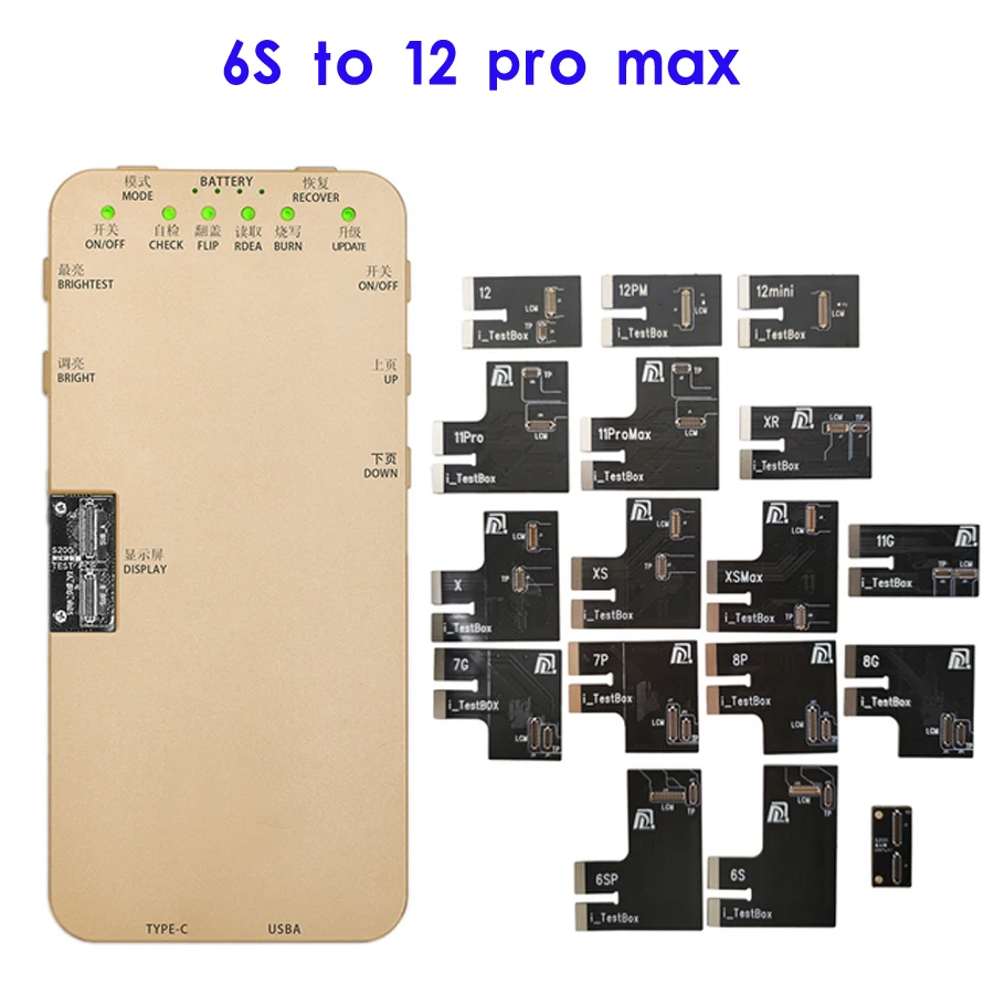 

For Iphone LCD Tester Cable For iPhone 12 mini 11 Pro Max XR XS MAX 7 8 plus Date Read Write Lcd Programmer True Tone