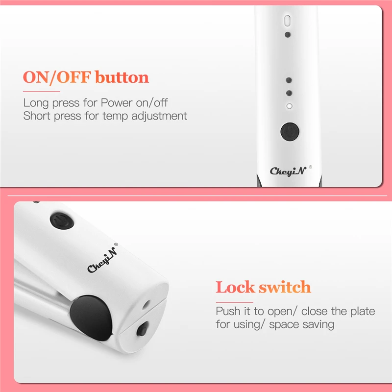 Выпрямитель для волос CkeyiN беспроводной 2 в 1 выпрямитель завивки 3D плавающие