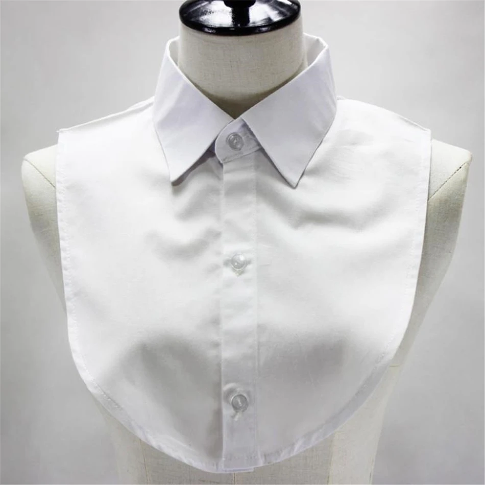SHOWERSMILE рубашка воротник съемный для Блузки женский фальшивый Белый Черный Хлопок