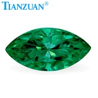 green color marquise shape dia mond cut sic material moissanites loose gem stone