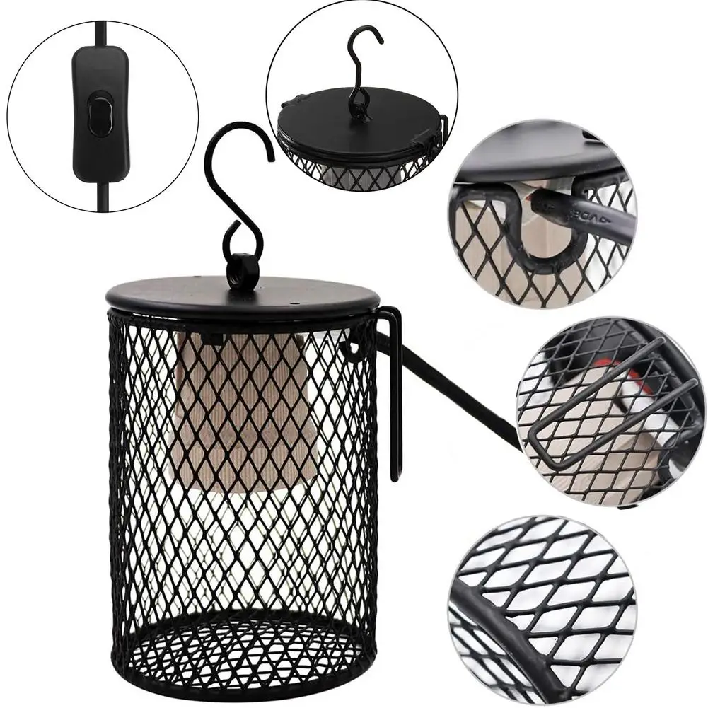 

Нагревательный прожексветильник для рептилий, керамическая лампа ящерица, змея черепаха амфибия и противоожоговая подставка для лампы с с...