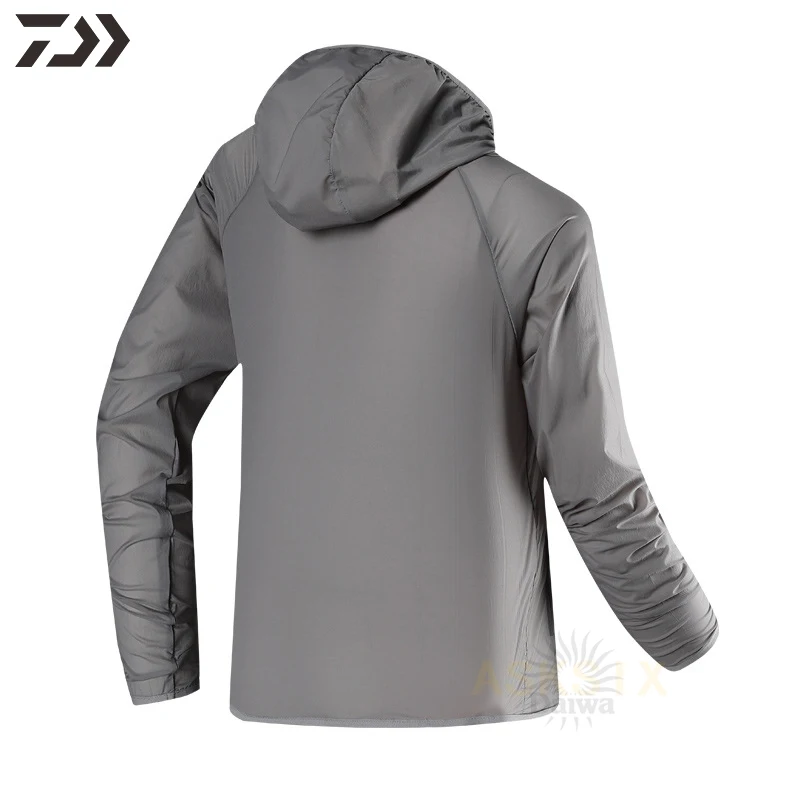 Мужская Летняя Солнцезащитная дышащая быстросохнущая рыболовная рубашка Daiwa с