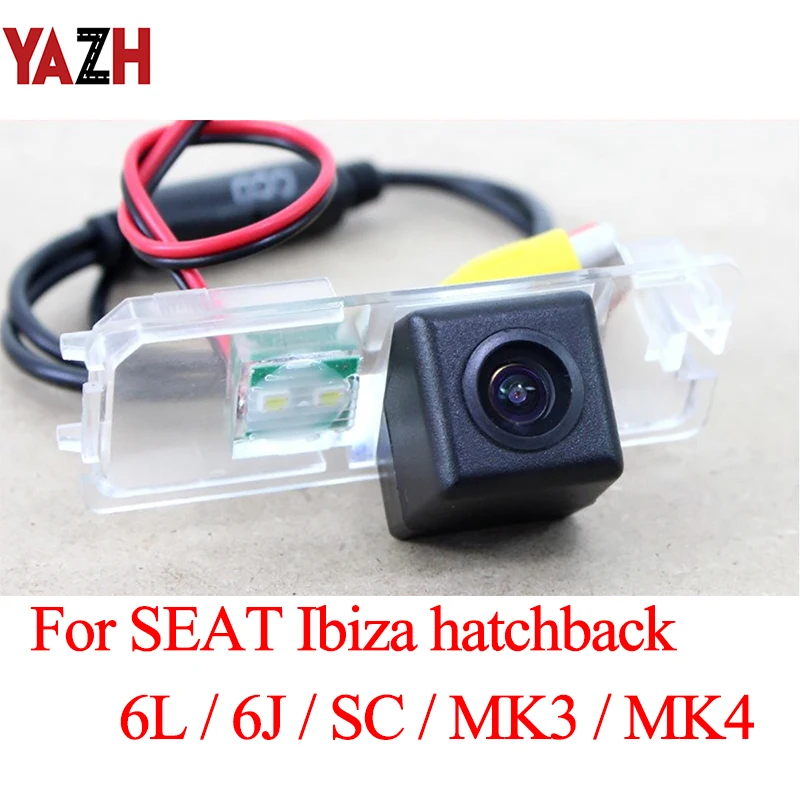 YAZH для SEAT Ibiza 6L 6J SC MK3 MK4 02 09 парковочная камера заднего вида HD CCD Автомобильная