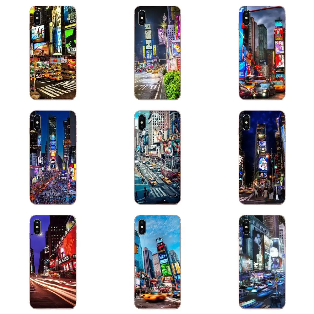 Такси New York City Times Square для LG G3 G4 G5 G6 G7 K4 K7 K8 K10 K40 K50 Q6 Q60 V10 V20 V30 V40 Nexus 5 5X 2017|Бамперы| |