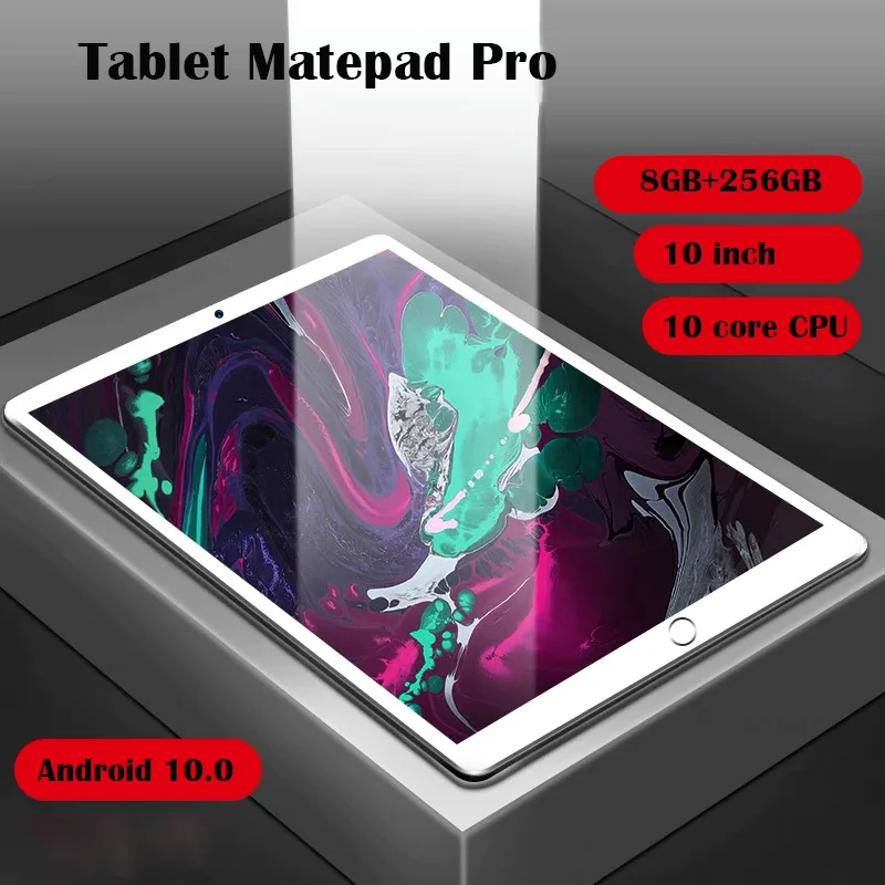 Enlarge Tablet Matepad Pro 8GB RAM+256GB ROM Tablete PC 10 inch Tablets Android 4G Network Tablette 10 Core Global Version GPS Laptops