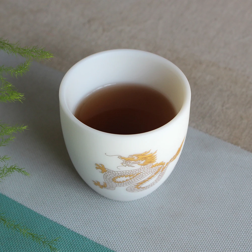Китайская керамическая чайная чашка 110 мл белый фарфоровый чайный горшок Ручная