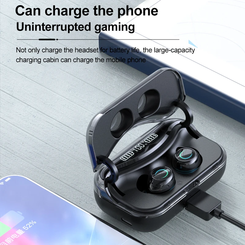 Наушники -вкладыши TWS Bluetooth наушники 5 1 Беспроводной Headphons Hi- Fi IPX7