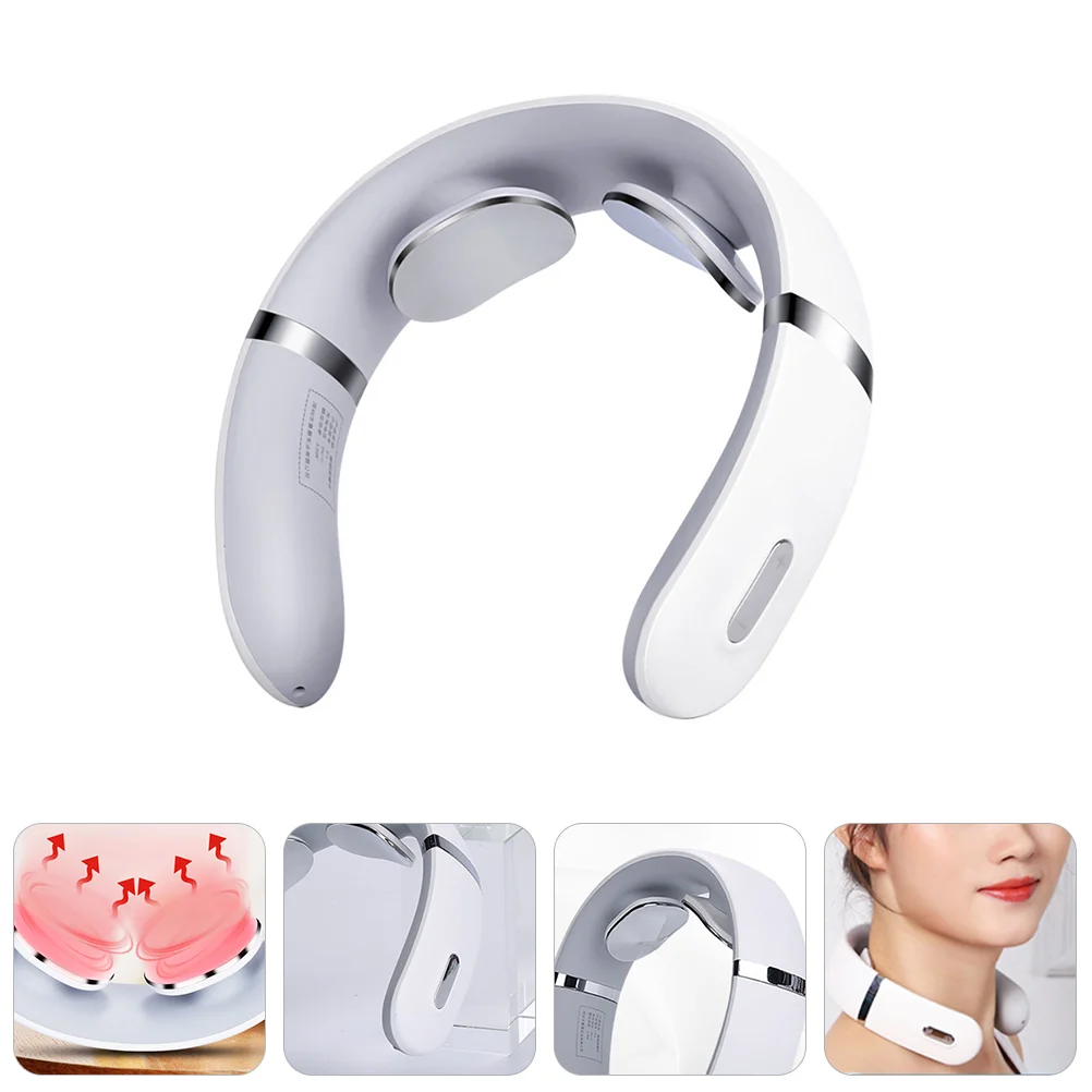 

1pc Neck Massager Rechargeable Cervical Spine Instrument (White)