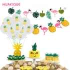 Гавайи вечерние украшения воздушный шар в форме ананаса баннер держатель для напитков в гавайском стиле Вечерние поставки летние Тропические Платья Фламинго вечерние свадебные сувениры