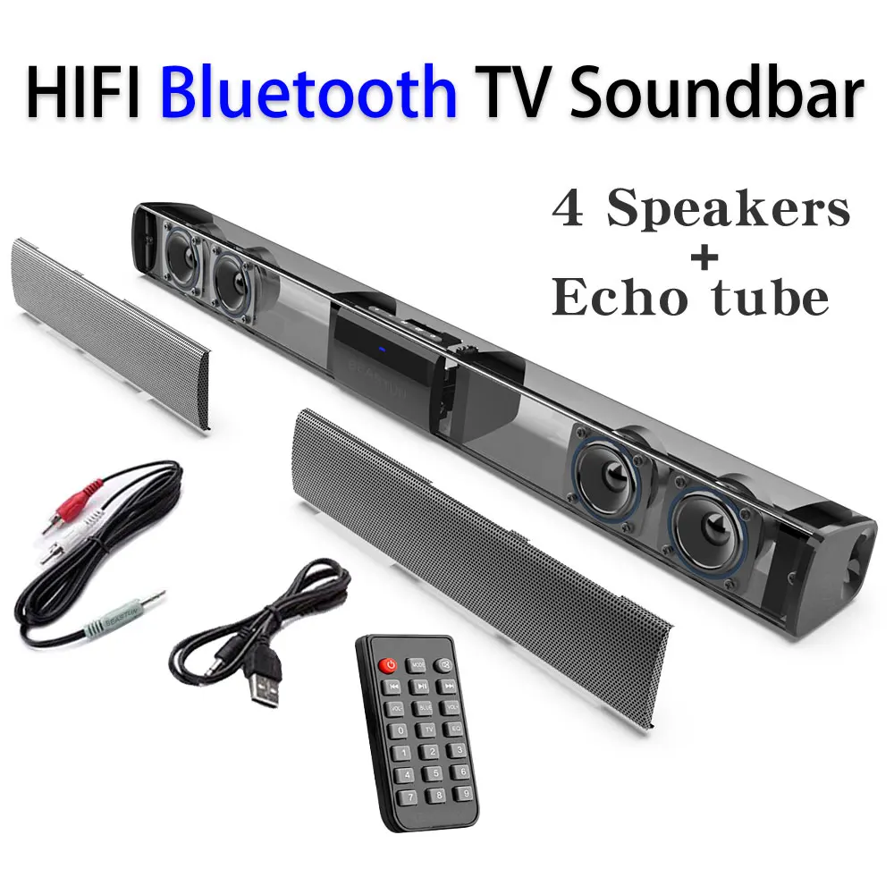 

Звуковая панель BEASTUN, динамик для телевизора, Bluetooth-динамик, компьютерная звуковая панель, 4 динамика, домашний кинотеатр, Usb, Aux, Mp3, Fm-радио, му...
