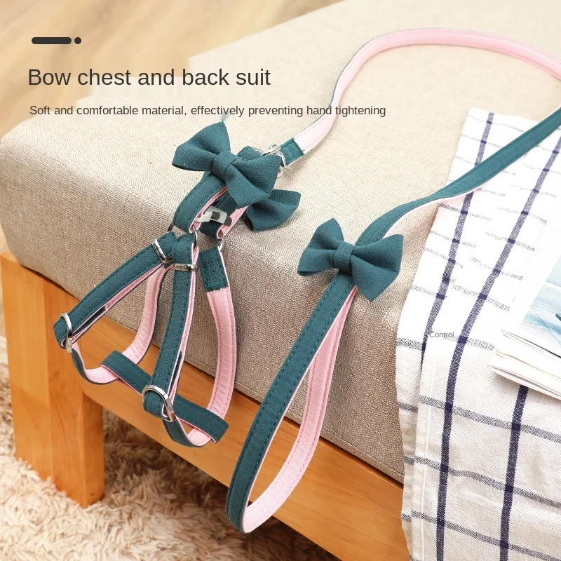 

Pet Hand Holding Rope Bow Dog Supplies Cat Accessories Pet Dog Collar Cat Collar Small Dog Accessories