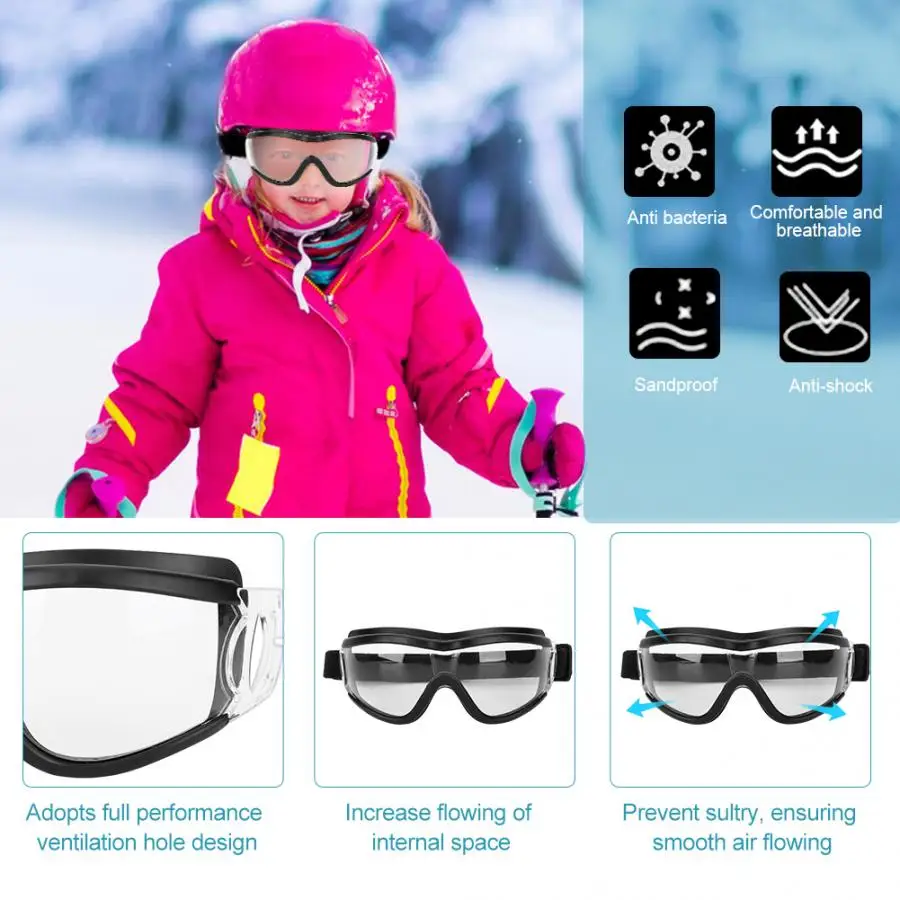 Детские защитные очки противотуманные прозрачные для улицы велоспорта