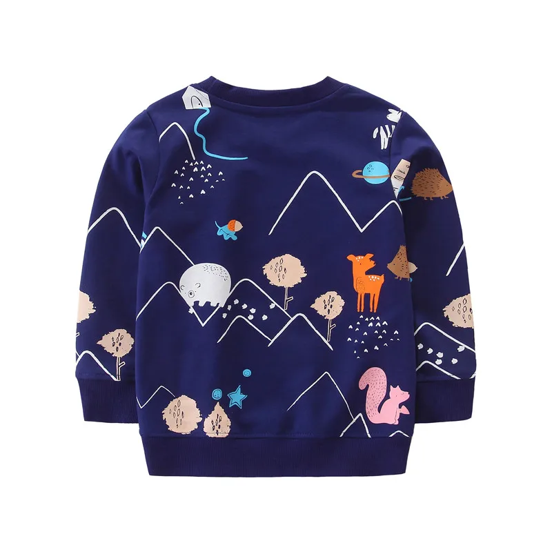 Новые весенние свитшоты для малышей Детская футболка мальчиков хлопковые топы