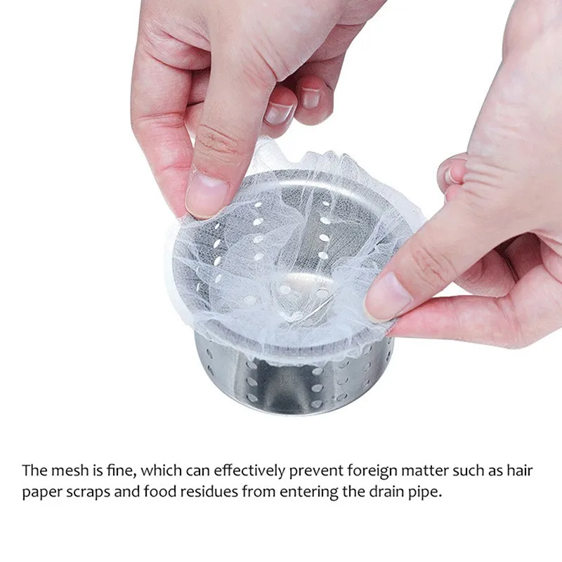 100 шт. фильтр для канализационной воды одноразовый кухонной раковины сумка душа