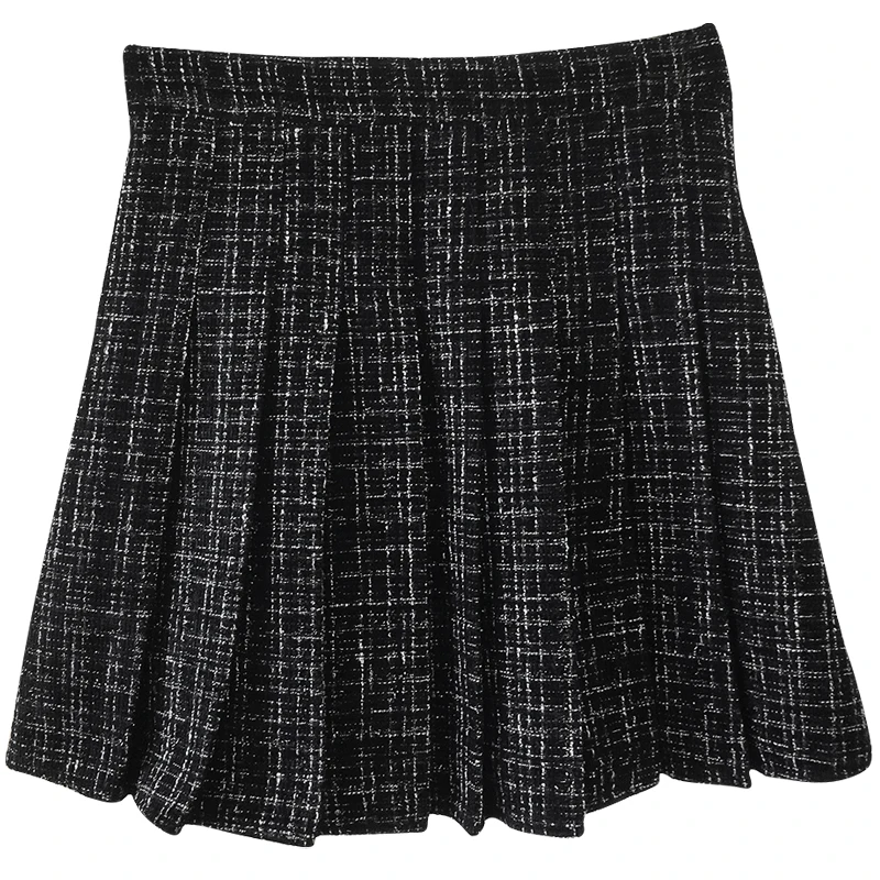 

Woolen pleated skirt high waist a-word fall / winter 2020 new Korean version of light proof plaid skirt women's skirt