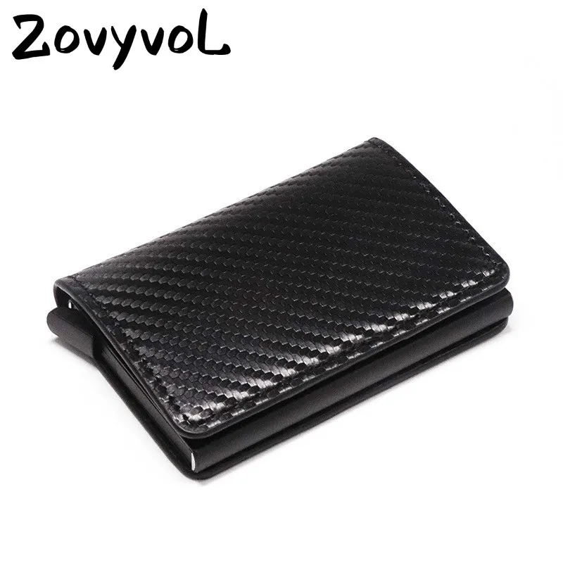 ZOVYVOL бумажники из углеродного волокна с держателем для карт мужской брендовый Rfid