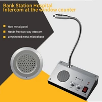 dual way window walkie dual channel talkie intercom external speaker system 100hz 15khz 110 240v for bank office hospital 9908