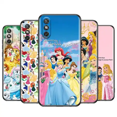 Чехол для телефона с изображением милой принцессы Disney для Huawei Y5, Y5P, Y6, Y6P, Y6S, Y7, Y7P, Y7A, Y8P, Y9A, Y8S, Y9S Prime Pro 2018, 2019, 2020, черный