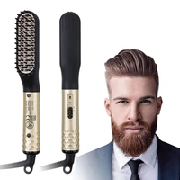 multifunctional electric hair comb brush beard straightener beard straightening comb straight hair curler styling tools
