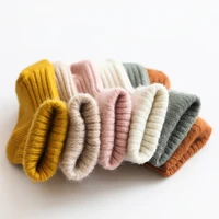 autumn and winter new thick warm childrens socks girl boy socks solid color striped baby toddler floor socks