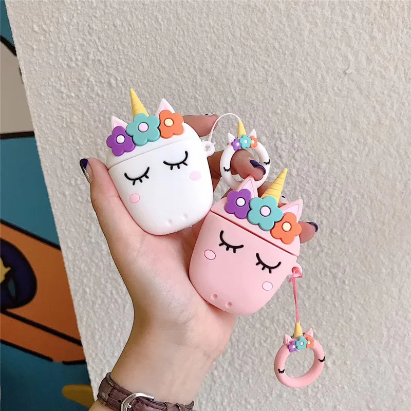 

Чехол для AirPod 2, милый мультяшный Мягкий силиконовый чехол для беспроводных наушников Apple Airpods 1 2, чехол, милый чехол