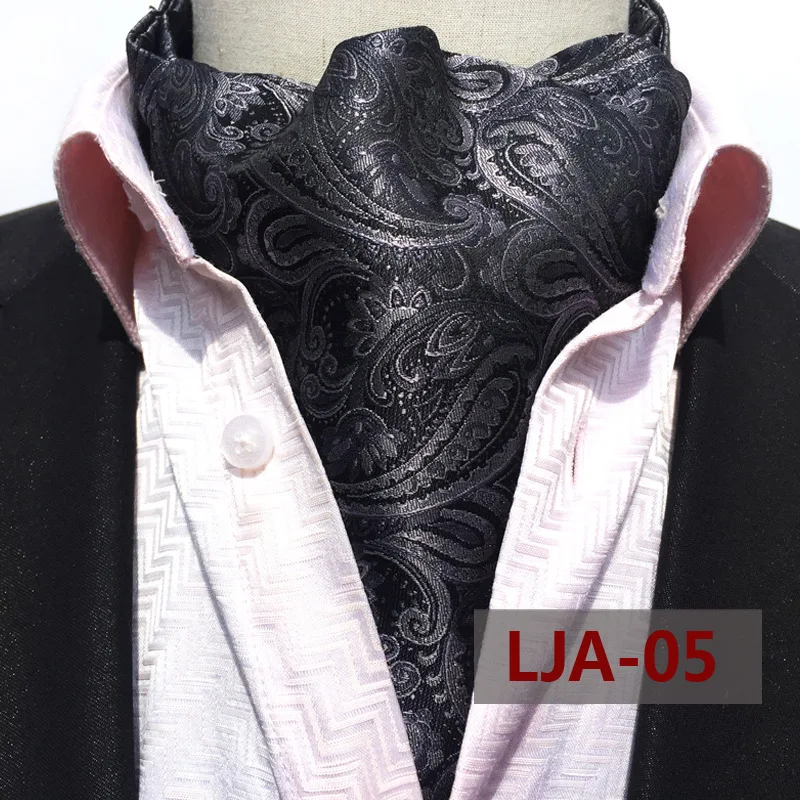 Linbaiway мужской галстук Ascot винтажный Пейсли Классический свадебный формальный