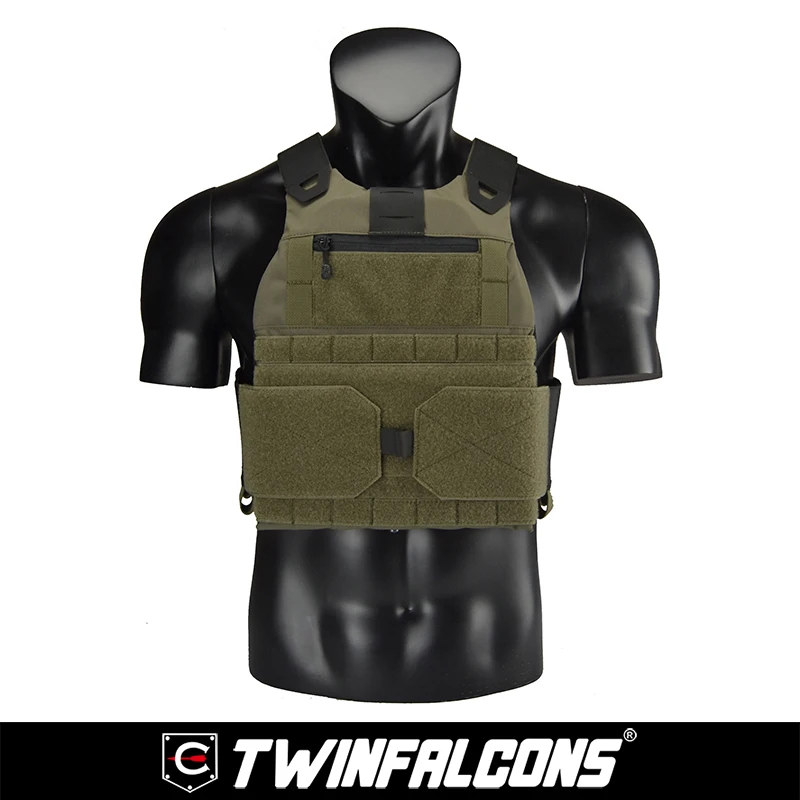 

TW-VT15 Delustering TwinFalcons FCSK 2.0 Low Profile Plate Carriers Ranger Green Airsoft CQB Wargame Military Hunting Police