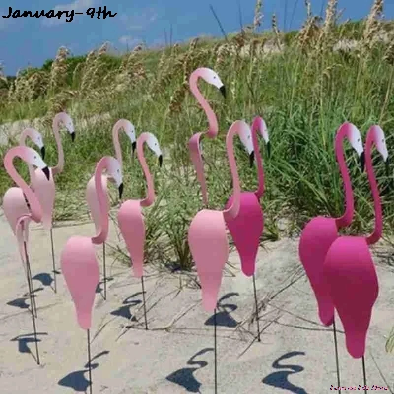 

Tuin Decoratie Kleurrijke Swirl Vogels Bewegen Met De Wind Creatieve Flamingo Outdoor Yard Opgericht Meubels 23Cm Versiering