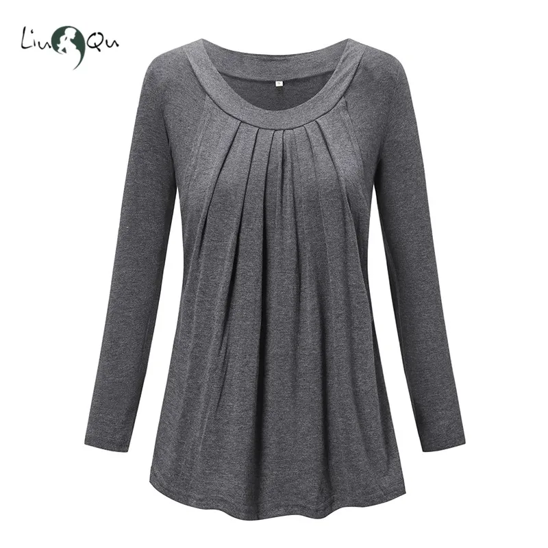 Женская одежда блузки для беременных и кормящих матерей рубашки плиссированные