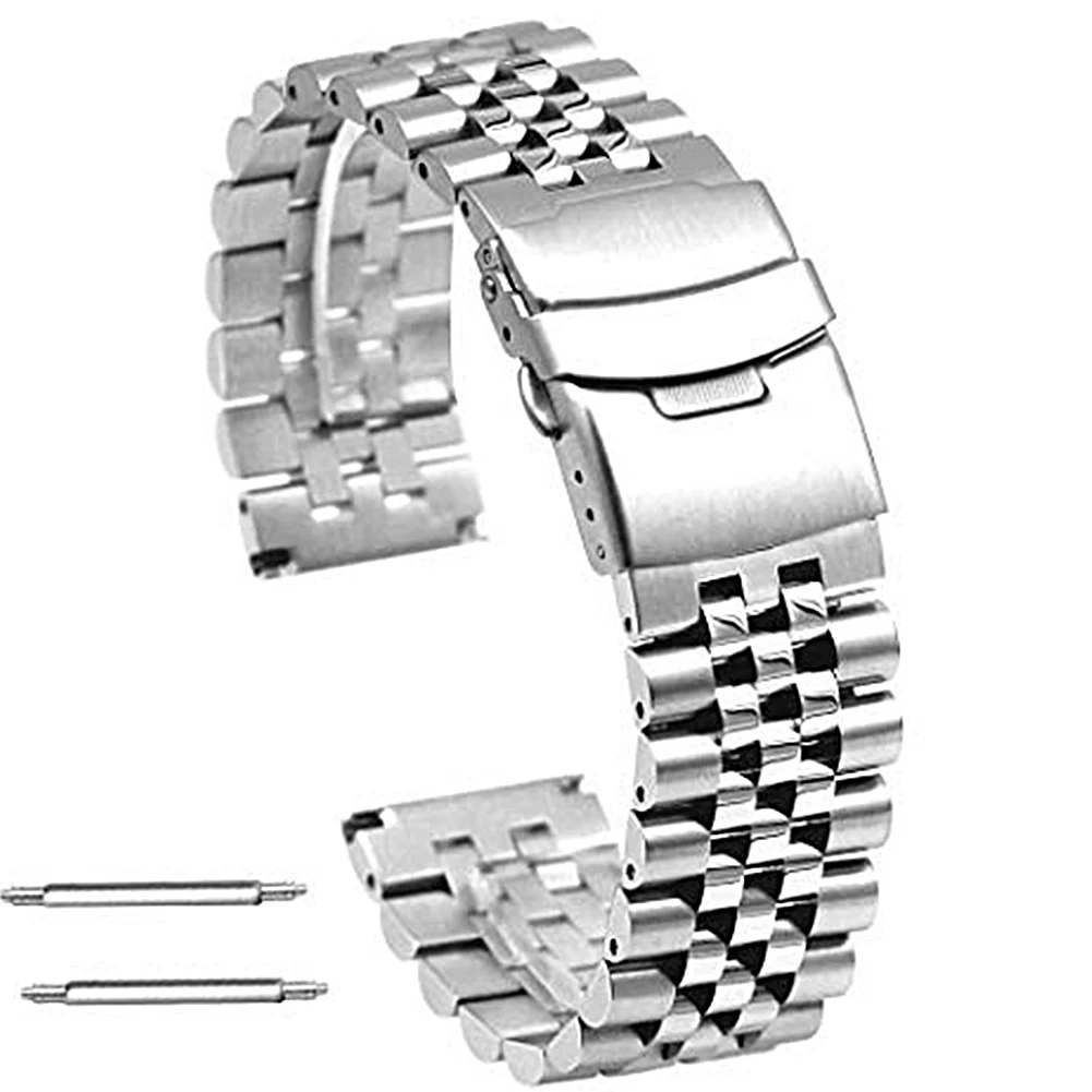 Умные часы регулируемые нержавеющая сталь твердая Двойная застежка ремешок для