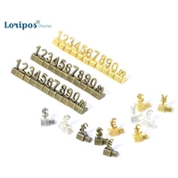 luxury metal price cubes jewelry combined pricing tags euro pound numeral blocks digit watch jewellery counter display signs