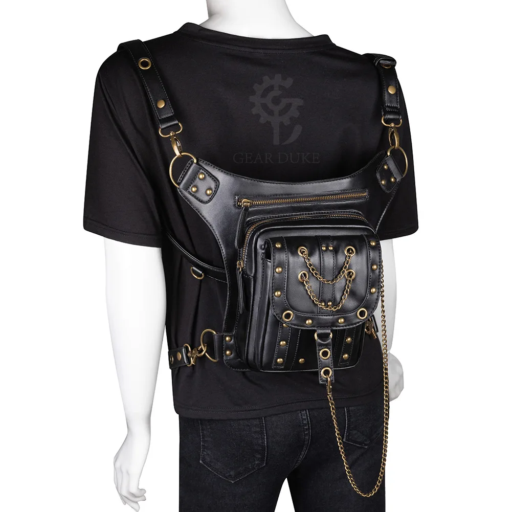 

Women Gothic Motorcycle Drop Leg Thigh Bag Men Biker Waist Bags Steampunk Crossbody Bag Skull Hip Hop Belt Bag Travel Pack Pouch